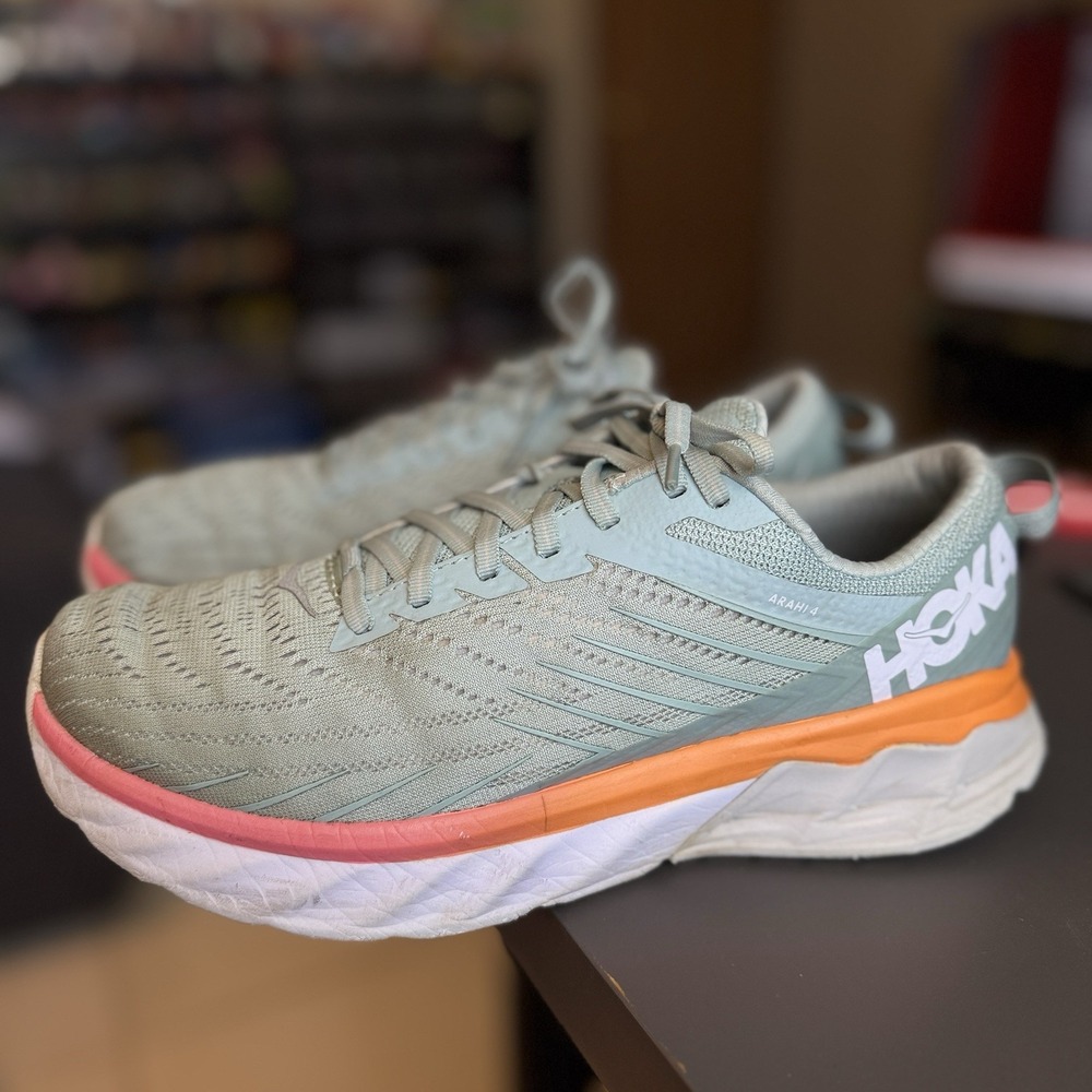 Hoka One One Arahi 4 Women 9.5 Running Shoes Sneakers Blue Haze